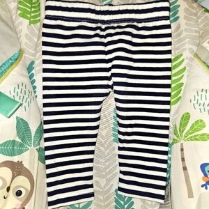 3/$6 Navy and White Striped Baby Pants​